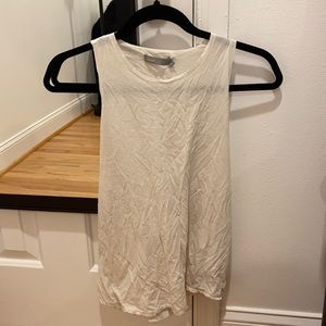 Vince Cream Tank with Crossed Back